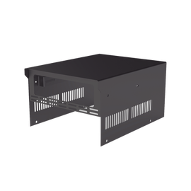 Gabinete de acero en color negro, para usar como base con radio aéreo IC-A120 y fuente de alimentación SEC1223