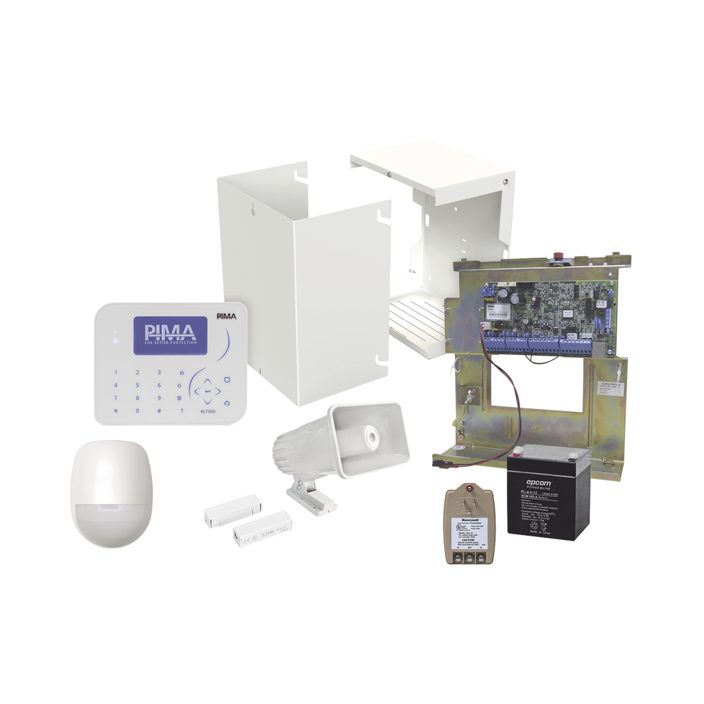 Kit de Alarma con Sensores cableados, Conexión IP con App PIMALINK3.0 Gratis!