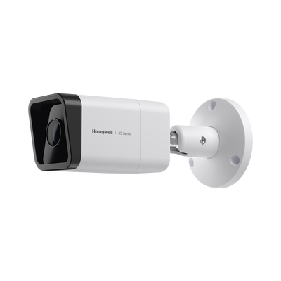 Camara Bala IP 5 Megapixel / Lente Mot. 2.7 a 13.5 mm / 60 mts IR / NDAA / ONVIF / Exterior IP67 / H.265 / IA (Filtro de Humanos y Vehiculos) / Merodeo / Conteo de Personas / PoE / Audio y Alarmas I/O / Serie 35 / Honeywell Security