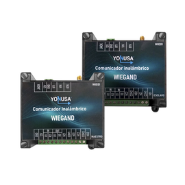 Convertidor de lectora para control de acceso (cableado a inalámbrico) / 1 Wiegand / 2 Relevadores / 2 Entradas / Hasta 1.6 KM de distancia
