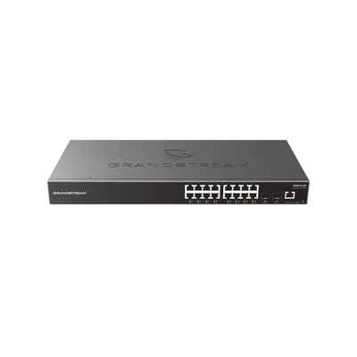 Switch Gigabit Administrable / 16 puertos 10/100/1000 Mbps + 4 Puertos SFP Uplink / Compatible con GWN Cloud.