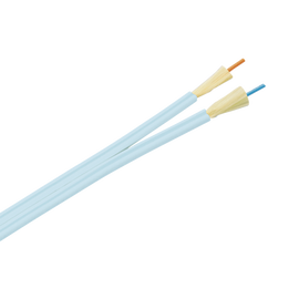 Cable de Fibra Óptica de 2 hilos, Multimodo OM3 50/125 Optimizada, Interior, Tight Buffer 900um, No Conductiva (Dieléctrica), OFNP (Plenum), Precio Por Metro
