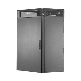 Gabinete de Montaje en Pared TrueEdge™, Con 9 UR para Equipo Activo y 9 UR para Paneles de Parcheo, Fabricado en Acero, Color Negro