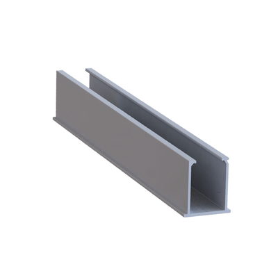 Juego de 2 Mini Rieles De Aluminio para Montaje de Módulos Solares en Techo (Instalación plana 0°). Incluye 4 Tornillos Perforantes.