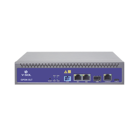 OLT de 1 puerto GPON SC/UPC + 3 puertos Uplink (2 puertos Gigabit Ethernet + 1 puerto SFP/SFP+) , hasta 128 ONUS,