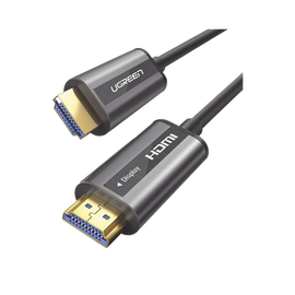 Cable HDMI de 50 Metros por Fibra Óptica 4K@60Hz / Fibra de 4 núcleos + Cobre estañado de 7 núcleos / Compatible con HDMI 2.0 / Alta velocidad 18 Gbps / 3D / HDR / Caja de Aleacion Zinc / Premium