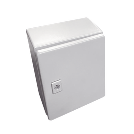 Gabinete de Acero, Nema 4 -IP 66 de 40 x 50 x 20 cm con Platina y certificado UL.