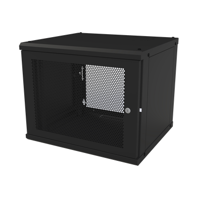 Gabinete Linkedpro de Montaje en Pared, de 19in, Puerta Perforada, 6 UR, 340 mm de Profundidad, Color Negro
