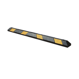 Tope Vehicular P / Estacionamiento / 183cm / Color Negro-Amarillo / 8 Franjas Reflejantes.