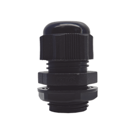 Conector Plástico Negro Tipo Glándula para Rosca NPT 1/2