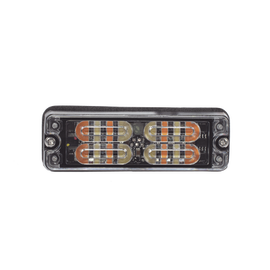 Luz Perimetral, 12 LED Ultra Brillantes, Color Ámbar / Claro