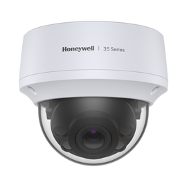 Camara Domo IP 8 Megapíxel / Lente Mot. 2.7 a 13.5 mm / 50 mts IR / NDAA / ONVIF / Exterior IP67 / IK10 /  IA (Filtro de Humanos y Vehiculos) / Merodeo / Conteo de Personas / PoE / Audio y Alarmas I/O / Serie 35 / Honeywell Security