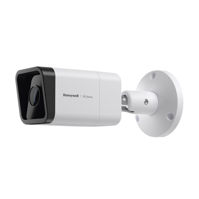 Camara Bala IP 8 Megapixel / Lente Mot. 2.7 a 13.5 mm / 60 mts IR / Exterior IP67 / H.265 / IA (Filtro de Humanos y Vehiculos) / Merodeo / Conteo de Personas / PoE / Audio y Alarmas I/O / ONVIF / Cumple con NDAA / Serie 35 / Honeywell Security