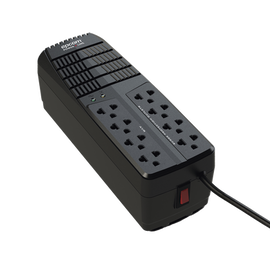 Regulador de Voltaje 1000 VA-500 W /  4 Contactos con AVR / 4 Contactos con Supresor de Picos / Protección RJ11