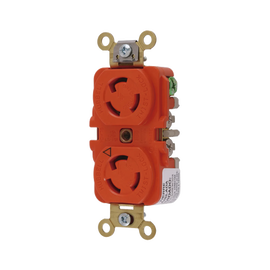 Receptáculo Duplex de Media Vuelta/ 15 A 125 V CA / 2 Polos 3 Hilos / Nema L5-15R.