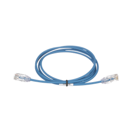 Cable de Parcheo TX6, UTP Cat6, Diámetro Reducido (28AWG), Color Azul, 33ft