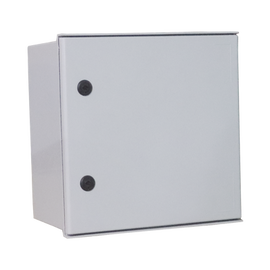 Gabinete de Poliéster IP65 Uso en Intemperie (400 x 400 x 200 mm) con Placa Trasera Interior de Plástico (Incluye Chapa y Llave).
