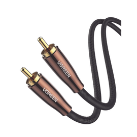 Cable de Audio Coaxial Macho a Coaxial Macho  (S/PDIF) / 5.1 Canales / Diseño de Blindaje Multiple / Núcleo de Cobre / Caja de Aleacion de Cobre / 2 Metros / Color Negro