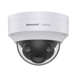 Camara Domo IP 5 Megapíxeles / Lente 2.8 mm / 40 mts IR / NDAA / ONVIF / Exterior IP67 / Antivandálica IK10 / IA (Filtro de Humanos y Vehiculos) / Conteo de Personas / Merodeo / H.265 / PoE / Alarmas I/O / Serie 35 / Honeywell Security