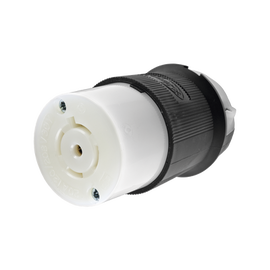 Conector Industrial con Bloqueo de Media Vuelta / 20 A 120/208 V CA / 4 Polos 5 Hilos / Color Blanco y Negro / Nema L21-20R/ Grado Industrial.