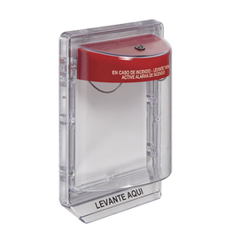 Cubierta Protectora de Policarbonato Serie Stopper II® , Con Bocina, Sin Espaciador, Montaje Empotrado, Etiqueta en Español