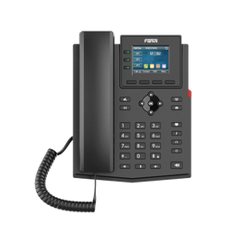 Teléfono IP empresarial para 4 líneas SIP con pantalla LCD de 2.4 pulgadas a color, Opus y conferencia de 3 vías, PoE.