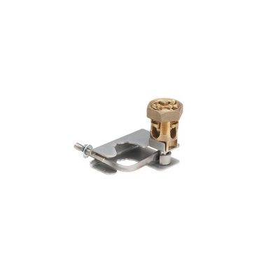 Abrazadera para Tierra Física en Base de Piso Falso, para Cables de 6 a 1/0 AWG. Para Pedestales Circulares de 3/4
