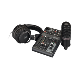 Paquete para live streaming | Mezclador de Streaming en Vivo de 3 canales |  Micrófono de Condensador con Calidad de Estudio | Auriculares con Calidad de Estudio