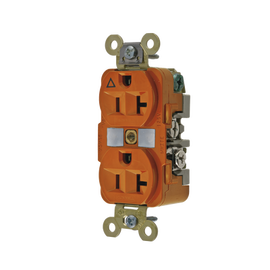 Contacto Dúplex Conexión a Tierra Aislada/ 20 A 125 V/ 2 polos 3 Hilos/ Color Naranja/ Nema 5- 20R/ Grado Industrial.