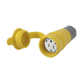 Conector Hermético / 15 A 125 V CA / 2 Polos 3 Hilos/ NEMA 5-15 R/ Color Amarillo.