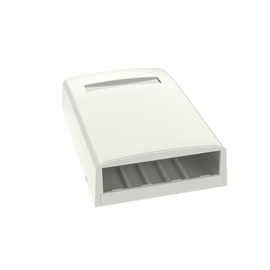 Caja de Montaje en Superficie, Para 4 Módulos Mini-Com, Color Blanco Mate