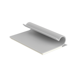 Clip Adhesivo Tipo J, Para Cables de Hasta 6.4 mm de Diametro, Uso Interior, Color Gris, Paquete de 100pz
