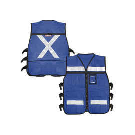 Chaleco Reflejante con 6 Bolsas Externas / 6 Broches ajustables / Talla Grande.