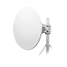 Antena direccional de Alto Rendimiento, 4 ft, Frecuencia de (4.9 a 6.1 GHz), Alto Aislamiento al Ruido, Ganancia de 35 dBi, Soporte de acero inoxidable, polaridad en 90 ° y 45 °, incluye montaje.