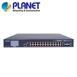 Switch Administrable L2+, 24 puertos Gigabit PoE 802.3bt, 4 puertos 10G SFP+,Pantalla táctil, (400W) Switch Administrable L2+, 24 puertos Gigabit PoE 802.3bt, 4 puertos 10G SFP+,Pantalla táctil, (400W)