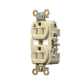 Contacto Dúplex Conexión a Tierra Aislada 15A 125V/ 2 Polos 3 Hilos/ Color Marfil/ Nema 5-15R/ Grado Industrial.