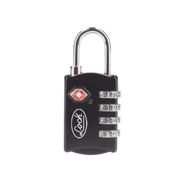 Candado de Combinación Maletero Negro TSA / Medida 30 mm/ / Nivel de seguridad 3 / Discos Programables.