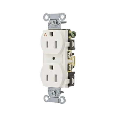 Contacto Dúplex Conexión a Tierra Aislada/ 20 A 125 V/ 2 polos 3 Hilos/ Color Blanco/ Nema 5- 20R/ Grado Comercial.