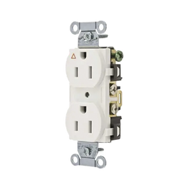 Contacto Dúplex Conexión a Tierra Aislada/ 20 A 125 V/ 2 polos 3 Hilos/ Color Blanco/ Nema 5- 20R/ Grado Comercial.
