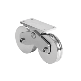 Rueda Doble de 16 cm / Capacidad Para Puertas de hasta 1920 kg / Canal Tipo 