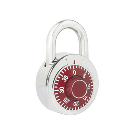 Candado de Combinación / Medida 50 mm/ Nivel de Seguridad 3 / Combinación de Disco / Color Rojo.