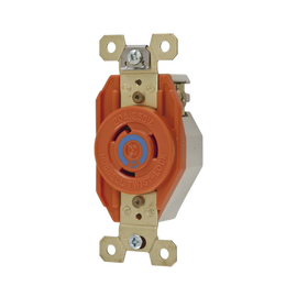 Receptáculo Sencillo de Media Vuelta/ 20 A 250 V CA / 2 Polos 3 Hilos / Nema L6-20R.