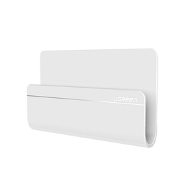 Soporte de Pared Adhesivo para Teléfono / Diseño de Montaje en Pared / Protección De Silicona Antideslizante / Anti Arañazos / Adhesivo 3M / Soporta Dispositivos 165*81*26.5 mm. / Caja De ABS / Color Blanco