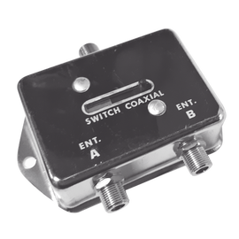 Deslizable Interruptor Coaxial A-B para CCTV, 75 Ohm, 2 Entradas/ 1 Salida, F Hembras.