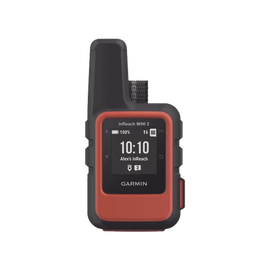 Navegador satelital InReach Mini 2 color naranja, con cobertura global mediante la red Iridium, cuenta con botón de emergencia, batería para hasta 50 horas, GPS y brujula.