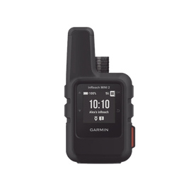Navegador satelital InReach Mini 2 color negro, con cobertura global mediante la red Iridium, cuenta con botón de emergencia, batería para hasta 50 horas, GPS y brujula.