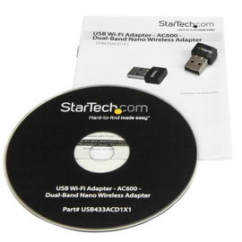 StarTech.com Micro Adaptador de Red Inalámbrica Wifi USB AC600 Externo - Wireless 1T1R 802.11ac - 2,4GHz y 5GHz