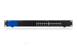 Linksys Business LGS124P - Conmutador - sin gestionar - 12 x 10/100/1000 (PoE+) + 12 x 10/100/1000 - montaje en rack - PoE+ (120 W) - ca 100/230 V