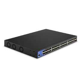 Linksys LGS352MPC - Conmutador - inteligente - 48 x 10/100/1000 (PoE+) + 4 x 10 Gigabit SFP+ - sobremesa - PoE+ (740 W) - AC 100/240 V - Conforme a la TAA