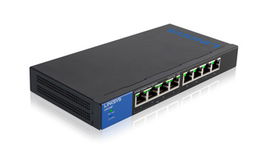 Linksys LGS108P - Conmutador  - sin gestionar - 4 x 10/100/1000 (PoE+) + 4 x 10/100/1000 - sobremesa, montaje en pared - PoE+ - ca 100/230 V - 2 años de garantía